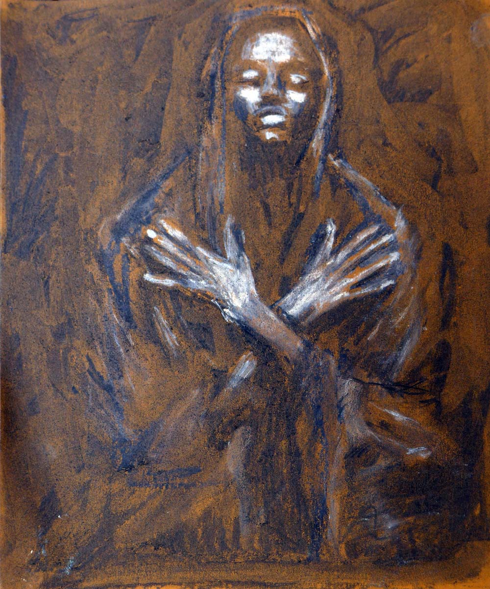 Afrikanerin, Pastellkreide auf Karton, 23 x 28 cm